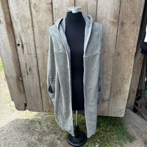 Free People Studio City Hooded Cardigan Size Oversized Xs Fits Up To Large Green